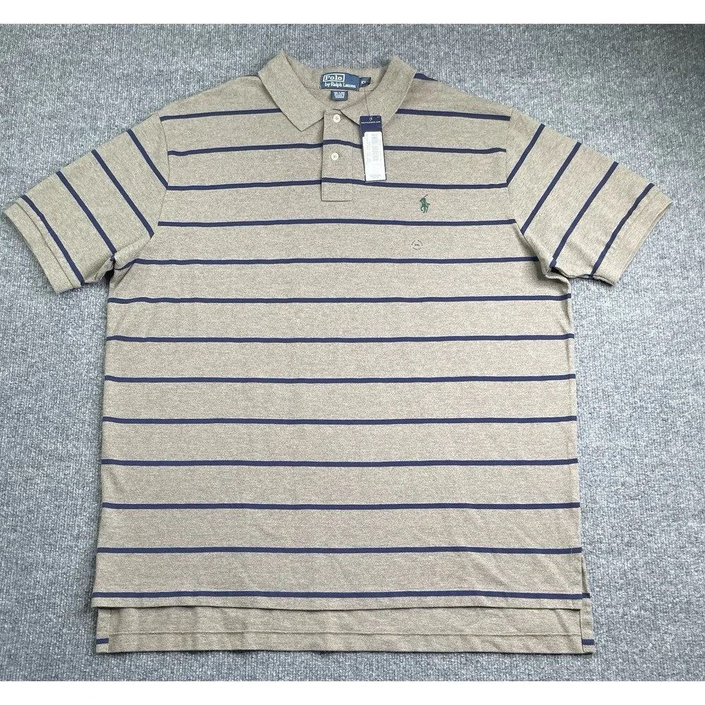 Vintage Polo Ralph Lauren Bundles Shirt Men's XXL Striped Short Sleeve NWT
